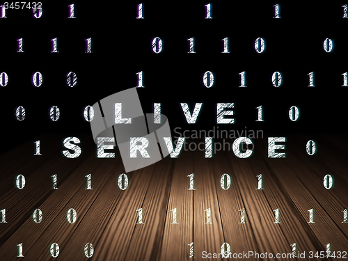 Image of Business concept: Live Service in grunge dark room