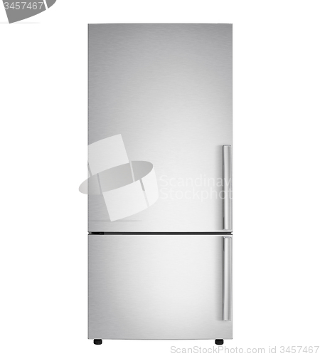 Image of stainless steel refrigerator