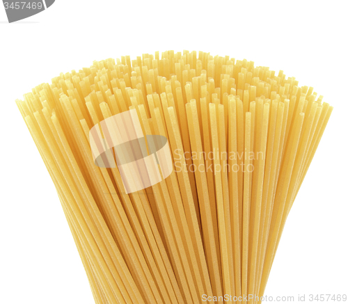 Image of Uncooked pasta spaghetti macaroni isolated on white background