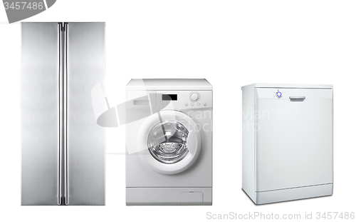 Image of refrigerator, washing machine and dishwasher