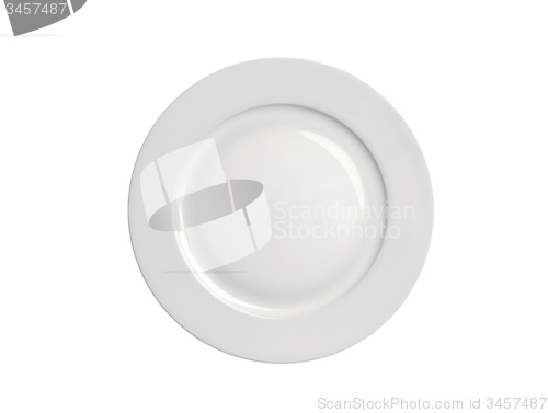 Image of shiny plate isolated on white