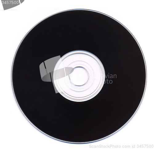 Image of Black vinyl record isolated on white background