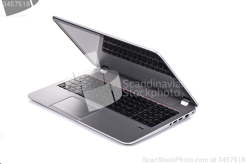 Image of  laptop half closed