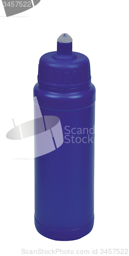Image of Blue Plastic bottle isolated on white background