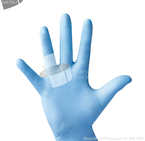 Image of household protective rubber glove isolated on white background 