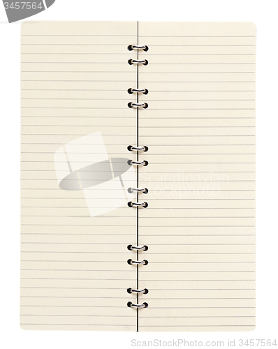 Image of Open notebook isolated