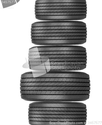 Image of Column of tires