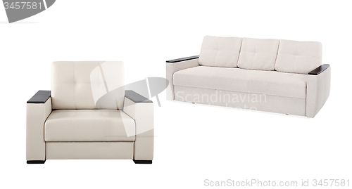 Image of modern armchair and sofa