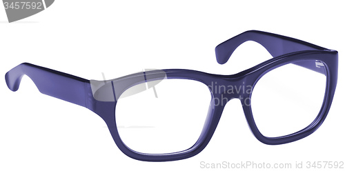 Image of blue glasses isolated on a white background