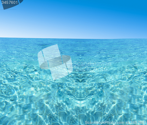 Image of beautiful blue sea water