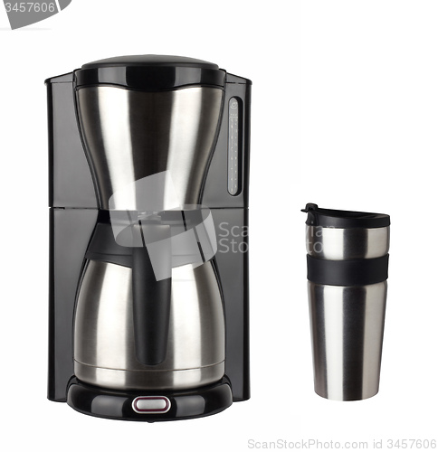 Image of Coffee maker and thermo cup