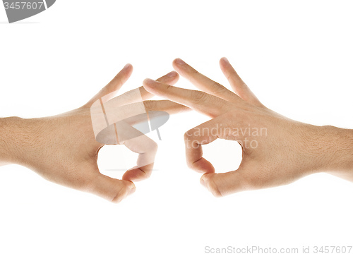 Image of Fake Eye Glasses With Hands