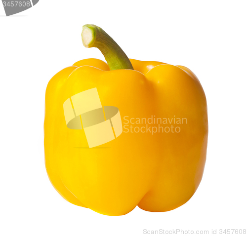 Image of Yellow pepper on white background