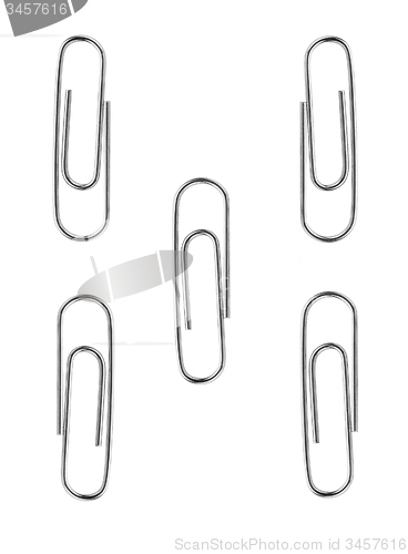 Image of Paper clip isolated on white background