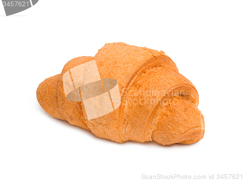 Image of Fresh and tasty croissant over white background