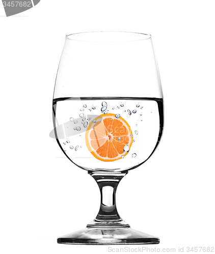 Image of Glass of water with grapefruit -concept