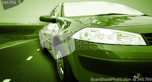 Image of Red Sport Car on a HighWay