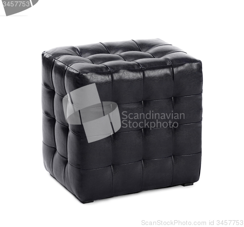 Image of leather footstool