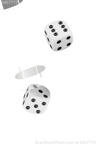 Image of two white dices