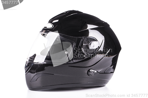 Image of Black helmet Isolated on white background