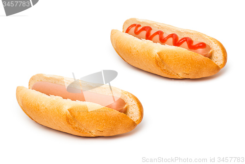 Image of hot dog isolated on white