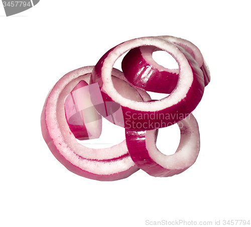 Image of Sliced fresh red onion