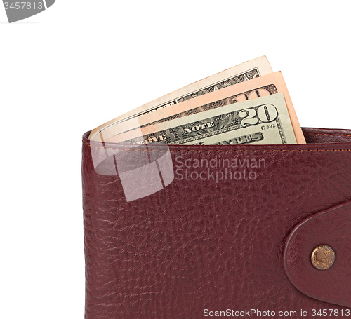 Image of close up of  wallet with money