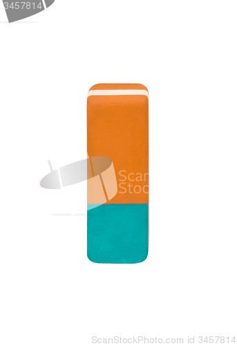 Image of eraser on white background