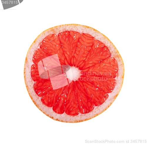 Image of Slice of grapefruit isolated