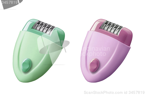 Image of electric depilators isolated 