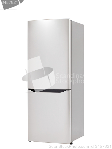 Image of Modern refrigerator isolated on white background