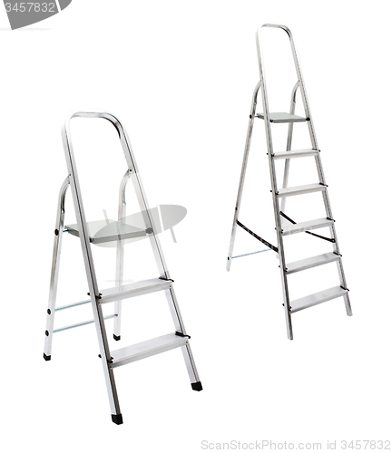 Image of metal ladders isolated 
