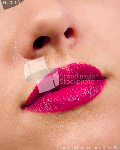 Image of Female lips close up