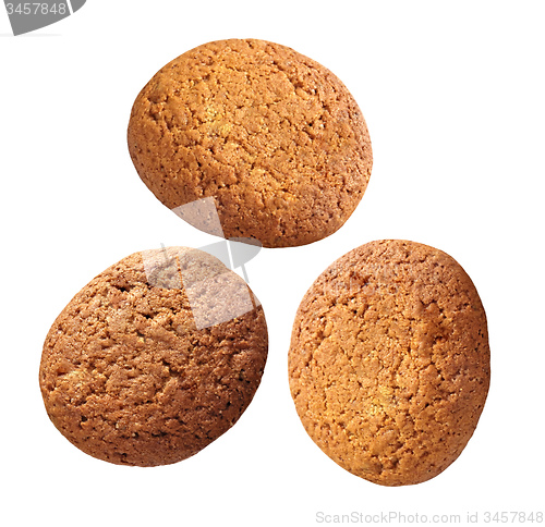 Image of Three oatmeal cookies