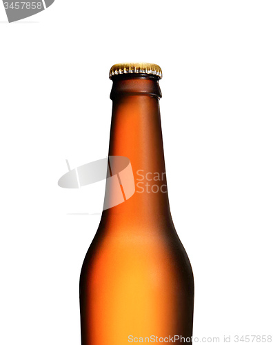 Image of Beer bottle isolated on white