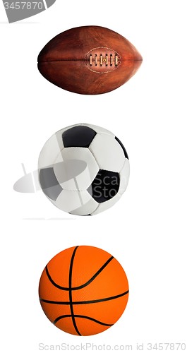 Image of Football, Soccerball and Basketball