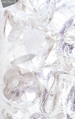 Image of Close up of ice cubes in water or soda