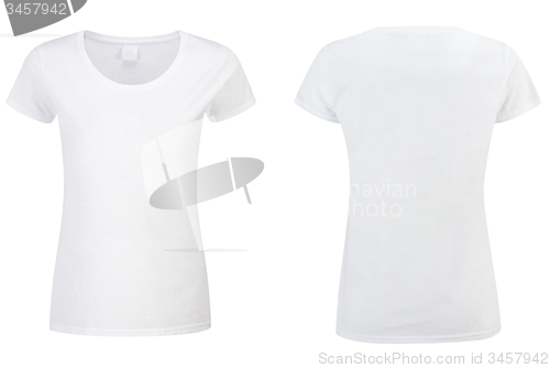 Image of two white T-shirt isolated