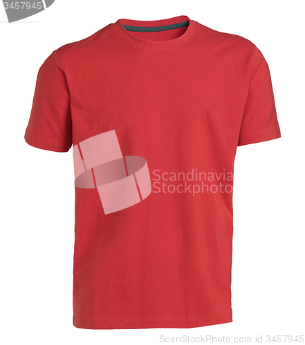 Image of red T-shirt isolated on white background