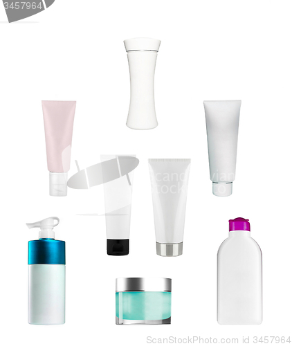 Image of composition of bottles and tubes