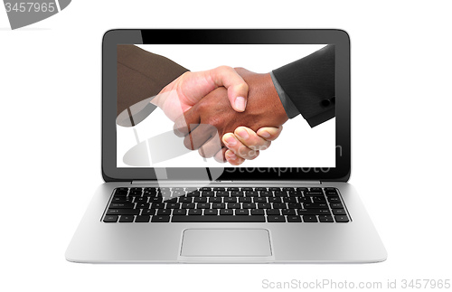 Image of Laptop Isolated on White Background