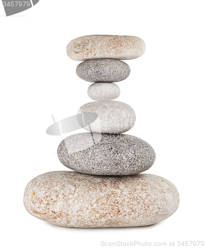 Image of pile of stones isolated on white background