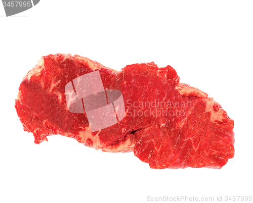 Image of beef steak in white background