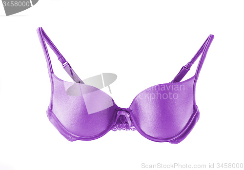 Image of Violet bra isolated on a white background