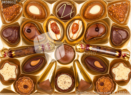 Image of background of chocolate candy