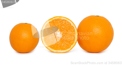 Image of Sliced orange fruit isolated