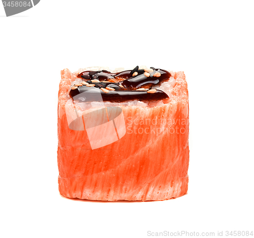 Image of traditional fresh japanese sushi roll