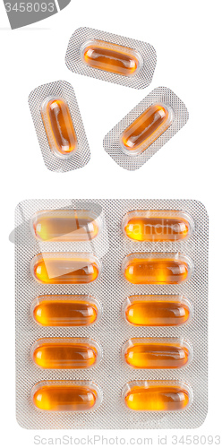 Image of Pills in blister packs as a background