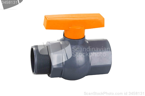 Image of orange plastic faucet 