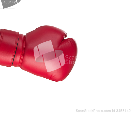 Image of close up of red boxe glove